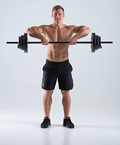 OnWay Hantelstangen Training Set 20 kg bestehend aus 2 x 1.25kg, 2 x 2.5kg, 2 x 5kg OW1546