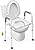 OasisSpace Raised Toilet Seat with handles-300lbs Heavy Duty Commode Chair with Safety Frame, Adjustable Stand Alone Elongated risers with arms for Elderly, Handicap, Disabled