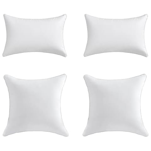 Oubonun 12 x20 Throw Pillow Inserts (Set of 2) & 20 x 20 Pillow Inserts (Set of 2) Cover