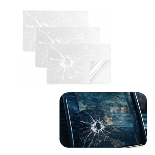 YSFER 3 PCS Broken Glass Decals, Funny…