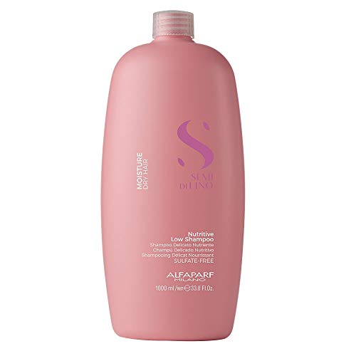 Alfaparf Milano Semi Di Lino Moisture Nutritive Sulfate Free Shampoo para cabelos secos - Sem parabenos e sem parafina - Seguro para cabelos com coloração - Qualidade de salão profissional 1L