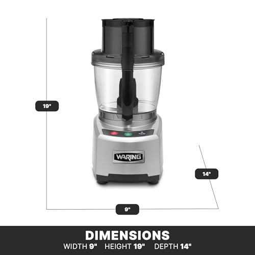Image of Waring Food Processor with 4-Quart Capacity | 4-Quart Capacity, 2 Horsepower Motor, Large Capacity Vegetable Chopper for Professional Kitchens