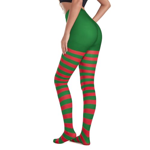 Image of American Trends Striped Tights for Women Witch Tights Halloween Costume Stretchy Pantyhose Stockings