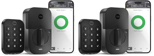Image of Yale Security Lock 2 Deadbolt, Black Smart Keyless Entry Door Lock with Wi-Fi Connected Touch Keypad, YRD430-WF1-BSP (Pack of 2)