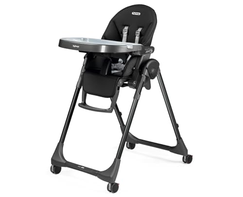 Peg Perego Prima Pappa Zero 3 - High Chair - for Children Newborn to 3 Years of Age - Made in Italy - True Black (Black)