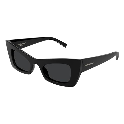 Image of SL 702 Sunglasses by Saint Laurent, 001 - Black - Black, 49-23-145