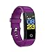RBNANA Orologio Fitness Tracker per Uomo, Donna e Bambini, Impermeabile, con Monitoraggio Del Sonno, Contapassi e Cardiofrequenzimetro, Colore: Viola