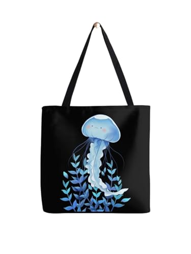 Sac fourre-tout noir méduse spacieux pour remplacer vos sacs plastiques fragiles