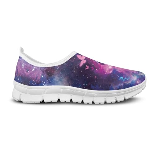 JoyLamoria Cow Platform Sneakers Causal Slip on Shoes Causal Boat Loafers for Women with Arch Support Art Travel Shoes4