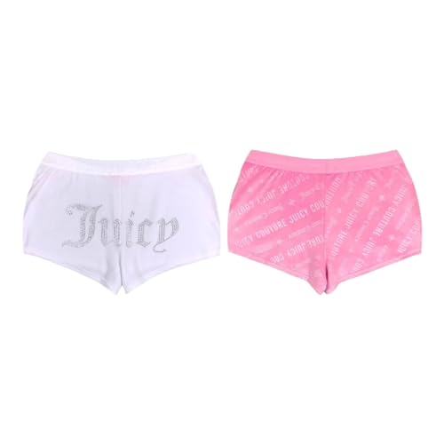 Image of Juicy Couture Women's 2-Pack Sleep and Lounge Velvet Fleece Dolphin Shorts