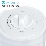 Status Tower Fan, 14 Inch Portable Oscillating Mini Fan, 2 Speed Adjustable Angle, White, S15TOWERFAN1PKB - Image 2