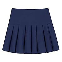 Arshiner Faltenrock Mädchen Tennisrock Plissee Sommerrock Blau Sportrock Hohe Taille Golf Skorts Schuluniform Rock 130/8-9 Jahre
