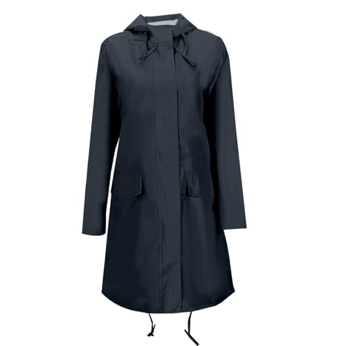 Chubasquero para mujer impermeable y transpirable con botones para lluvia intensa 4
