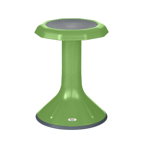 Image of Back2School Express Wobble Sensory Stool for Classroom - 18 inch Active Flexible Seating Chair for Kids, 220lb Capacity, GREENGUARD Gold Certified, Grassy Green