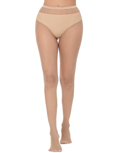 Image of Lastclream High Waisted Fishnet Tights for Women Sexy Fishnets Stockings Full Footed Fishnet Sheer Pantyhose Plus Size
