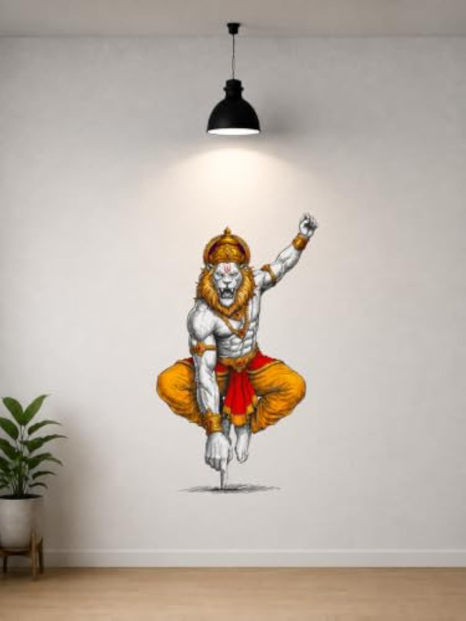 Narasimha Lion God Wall Decal Sticker