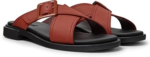 Camper Women's Edy Flat Sandal, Medium Red, 7 | Image 1