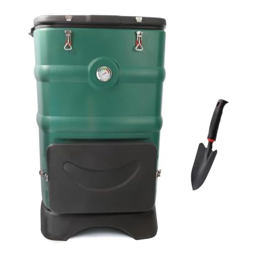 Insulated Compost Bin with Ventilation System - Quickly Composting All Year Round,A Reservoir at The Bottom Design to Collect The Leachat (Green)