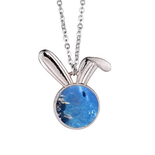 Collier lapin et poissons de l'océan, le bijou poétique du quotidien