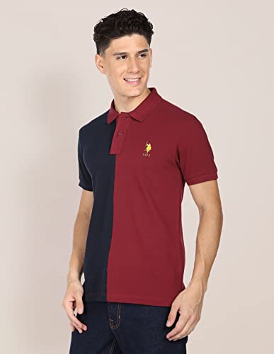 Image of U.S. POLO ASSN. Slim Fit Polo T Shirts for Men - 100% Cotton, Half Sleeves Mens Tshirt