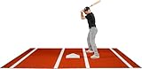 All Turf Mats PBC72144 6' x 12' Clay Baseball/Softball Hitting Stance Mat with Lines and Home Plate