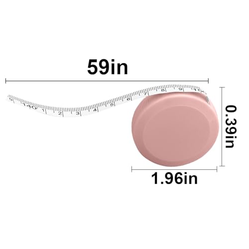 Cinta métrica flexible portátil 1.5m doble cara miniatura 6
