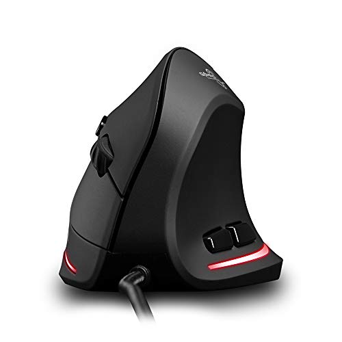 Ratón para juegos T-20 vertical y ergonómico con cable de 3200 DPI para PC 1
