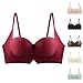 Push Up Wirefree T-Shirt Bras for Women Comfortable No Underwire Full Coverage Unlined Soft Support Everyday Bra