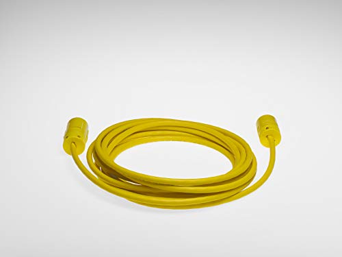 Authentic Crazy Deals Woodhead 1447B143IN Super-Safeway Cordset, Inline GFCI, Industrial Duty, Straight Blade, 2 Poles, 3 Wires, NEMA 5-15 Configuration, 14-Gauge SOOW Cord, Rubber, Yellow, 15A Current, 125V Voltage, 50ft Cord Length