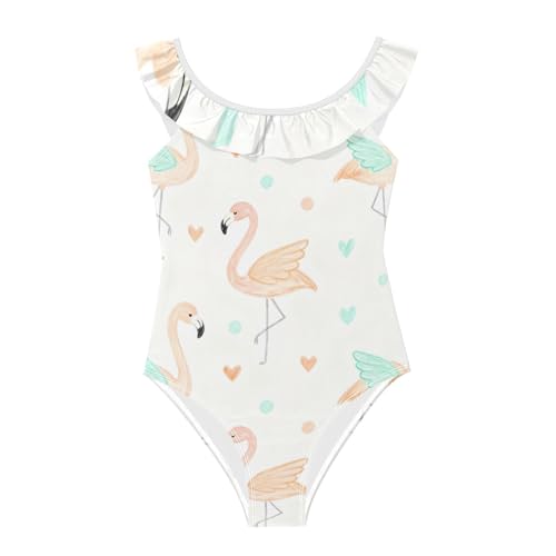 Bañador rosa de flamenco para niña ideal para tardes de playa y piscina