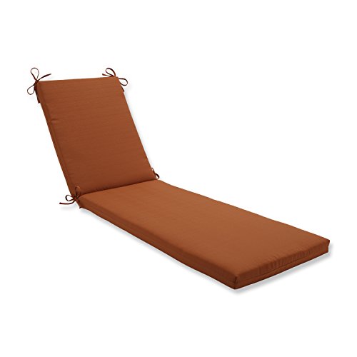 Photo 1 of Pillow Perfect Outdoor/Indoor Solid Cinnabar Chaise Lounge Cushion 80x23x3