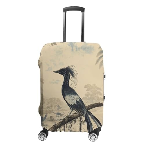 Travel Luggage Cover Suitcase Protector Blue And White Bird Elastic Washable Suitcase Cover Anti-scratch Spandex Baggage Covers Fits 18-32 Inch Luggage