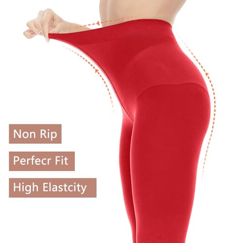 Image of Citystl 2 Pairs 80D Opaque Black Tights for Women, Tummy Control Pantyhose | Ultra-Soft Comfort, Reinforced Toes, Suitable for All Body Types, Fall and Winter Essential, Full-Footed Tights