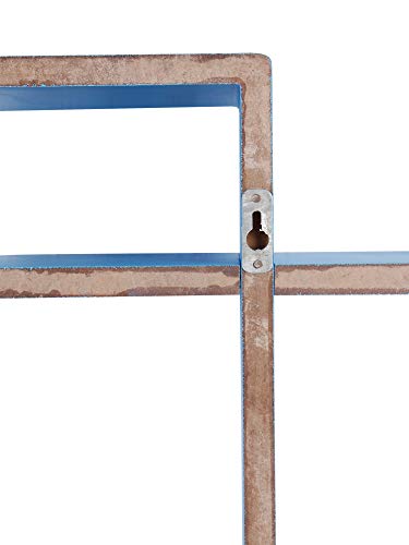 Image of Home Sparkle Wooden Wall Shelves (Blue & Black)