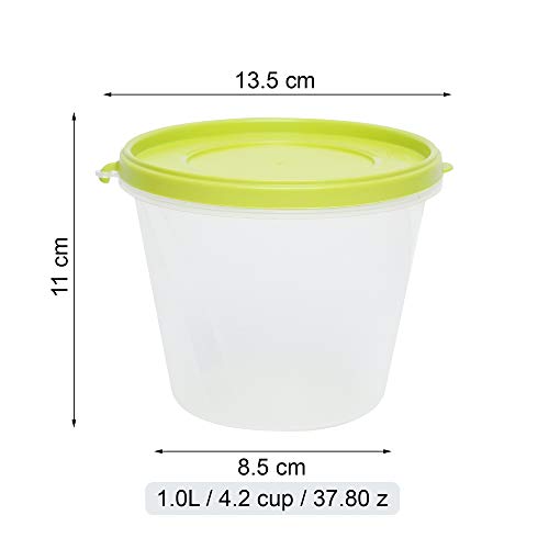 Image of Cutting EDGE Nesterware 1000ml Stackable Food Container (Set of 3, Green) | BPA-free plastic, stackable design, leak-proof, kitchen storage, pantry, fridge, meal prep, reusable, travel use