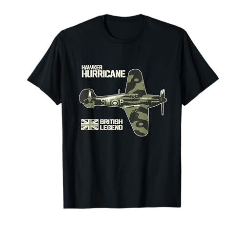 Hawker Hurricane Aircraft Plane British Legend Camiseta