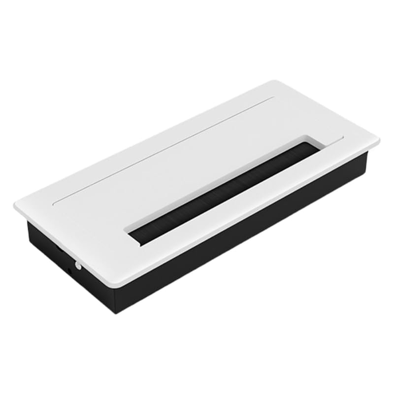 Kabeldurchlass Verdickung Schreibtisch Kabel Management Ösen Mit Bürste Häuser Büro Organisiert Einsätze Rechteck Loch Abdeckungen(20x9cm)