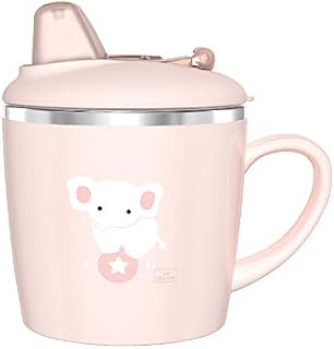 Baby Insulated Spout Sippy Cup with Handle, Stainless Steel Kids Trainer Transition Cup