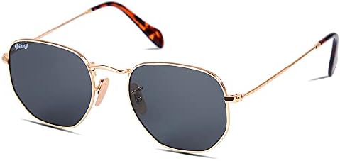 DIKLEY Classic Crystal Glass Lens Retro Round/Square Metal Frame Sunglasses for Men Women