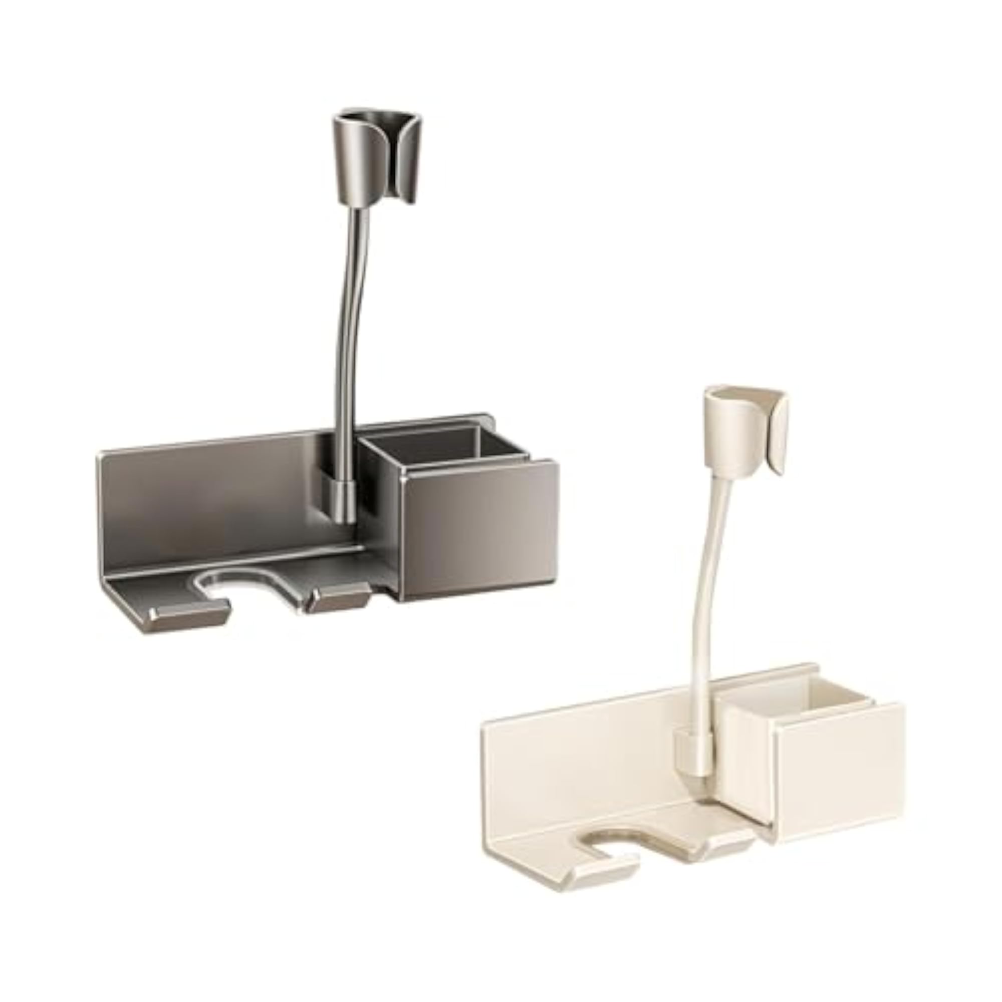 Wall Mounted Hair Dryer Holder for Bathroom, Grey