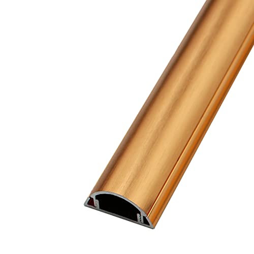 Canaleta para cables de aleación de aluminio, recubrimiento autoadhesivo, pintable, para techo o esquina, color dorado, modelo No.2 (dorado, No.3) miniatura 1
