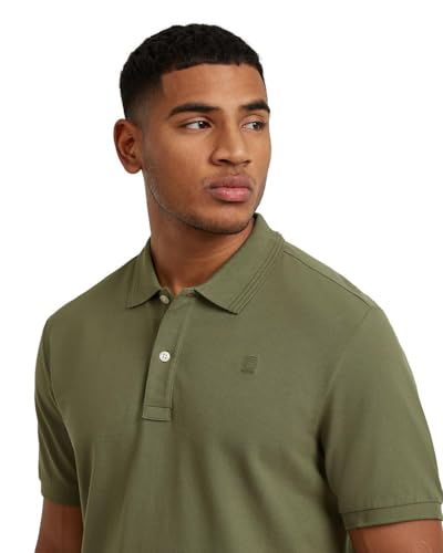 G-STAR Raw C.V. Men's Dunda Overdyed Slim Polo Shirt, Green, M 5