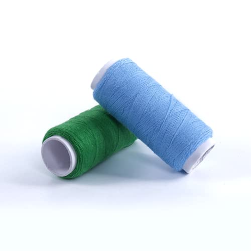 Hilo de Costura Multicolor para Hogar 200 Yardas (183m) Set de Manualidades con 10 Rollos de Hilo y 16 Agujas Color Verde Neón miniatura 3
