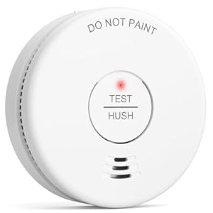 GHAZOR Smoke Alarms for Home, 5-Year Battery Smoke Alarms with Test/Silence Button, Smoke Detector Battery Operated, Conforms to EN 14604 Standard