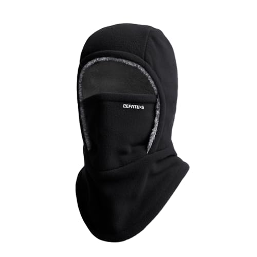NPLSEO Windproof Thermal Balaclava Unisex, Winter Fleece Face Mask & Neck Warmer, Cold Weather Windproof Thermal Warmer, Thickened Full Face Hood for Men Women, Cold Weather Skiing Cycling (Back)