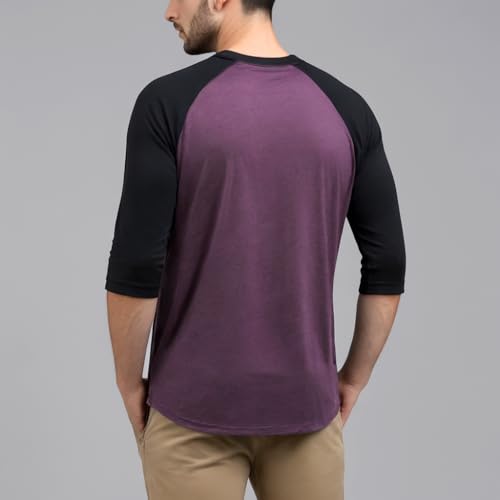 Men's Baseball T-Shirts 3/4 Sleeve Crew Neck Casual Soft Vintage Workout Athletic Classic Fitted Tee Shirt2