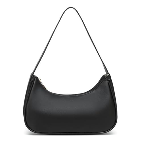 CharmBurst Handtasche Damen Schwarz, Vegane Schultertasche Mit...