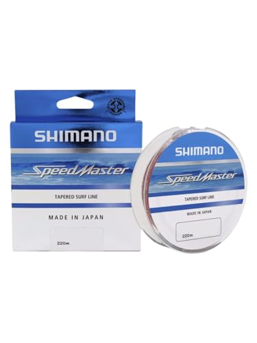 SHIMANO Hilos de Pesca Speedmaster Tapered Surf Line 220 m 0.23-0.57 mm Cola de Rata Surfcasting Carpfishing