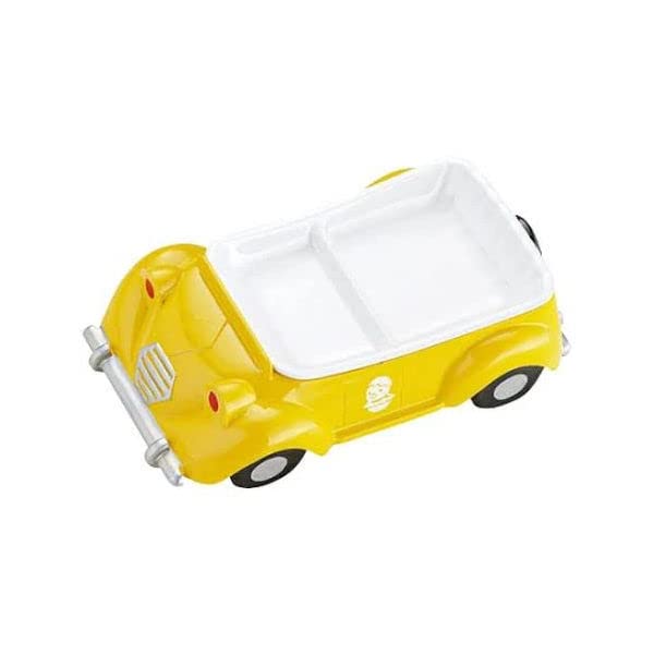Endoshoji TKG RLVO704 Melamine Children's Lunch Plate, Open Car, Yellow