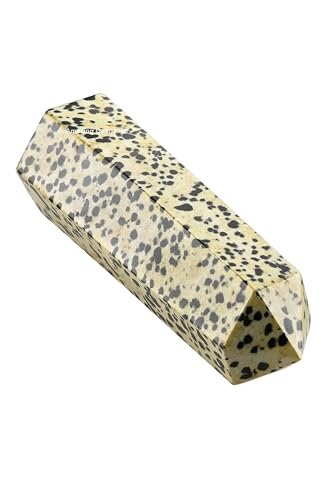 Image of Amazing Gemstone Large Dalmatian Jasper Crystal Towers ~ Natural Healing Crystal Point Obelisk for Reiki Healing and Crystal Grid (5.5 to 6 INCH)